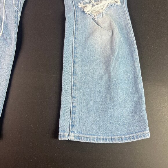 Rolla's Jean Women's 25x26* Dusters Boot Cut Light Blue Distressed Denim Tag 25 - Picture 4 of 16